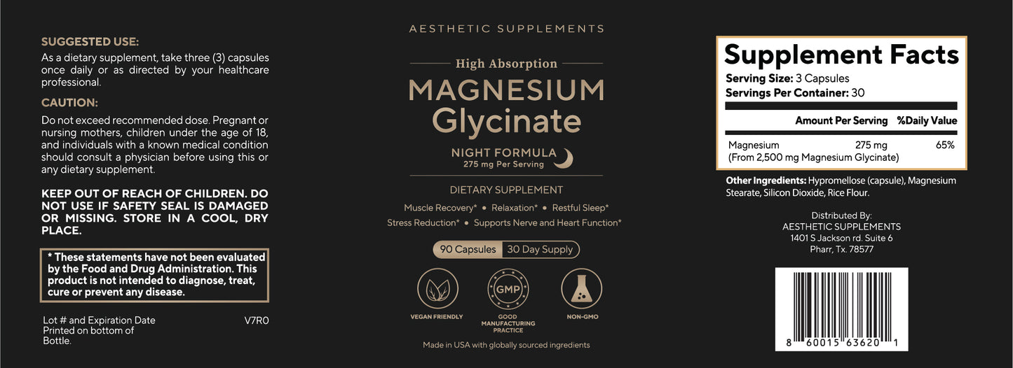 Magnesium Glycinate - Evening Support formula