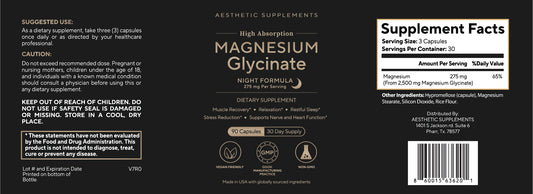Magnesium Glycinate - Night Formula | PRE ORDER